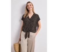 Street One Frauen Dropped Shoulder Bluse mit Bowling-Kragen in Braun, Gr: 44