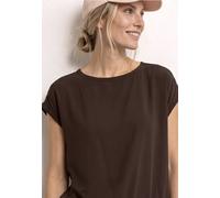 Street One Frauen Dropped Shoulder Bluse mit Tapedetails in Braun, Gr: 44