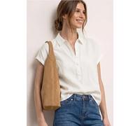 Street One Frauen Dropped Shoulder Blusenshirt aus Leinenmix in Weiß, Gr: 38