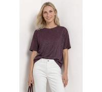 Street One Frauen Dropped Shoulder Shirt mit Glitzerdetails in Rot, Gr: 36