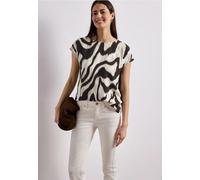 Street One Frauen Dropped Shoulder Shirt mit Print in Braun, Gr: 44