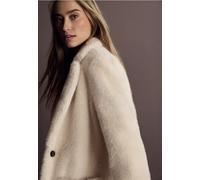 Fellimitatjacke STREET ONE, Damen, Gr. 42, pastel sand, Stoff, Obermaterial: 100% Polyester; Futter: 100% Polyester, unifarben, normal hüftbedeckend, V-Ausschnitt, runder Abschluss, Jacken, super weic