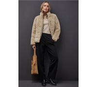Street One Frauen Fake Fur Steppjacke in Beige, Gr: 38
