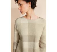 Street One Frauen Federgarn Karoshirt in Beige, Gr: 34