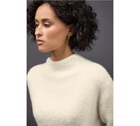 Street One Frauen Federgarn Pullover in Beige, Gr: 42