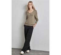 Street One Frauen Feinstrickpullover in Beige, Gr: 36