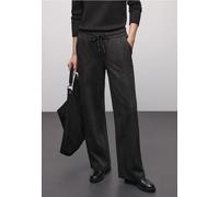 Street One Frauen Fishbone Jacquard Hose in Schwarz, Gr: 32