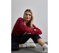 Street One Frauen Flauschiges Langarmshirt in Rot, Gr: 44