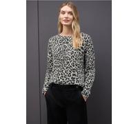 Street One Frauen Flauschiges Shirt in Beige, Gr: 46