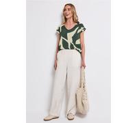 Street One Frauen Gemusterte Bluse in Grün, Gr: 40