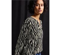 Street One Frauen Gemusterte Bluse in Schwarz, Gr: 38