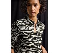 Street One Frauen Gemusterte Hemdbluse in Schwarz, Gr: 34