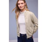 Street One Frauen Gemusterte Jacke in Beige, Gr: 44