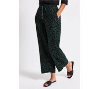 Street One Frauen Gemusterte Musselin Hose in Grün, Gr: 36