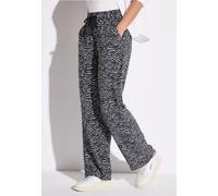 Street One Frauen Gemusterte Wide Leg Hose in Blau, Gr: 44