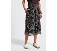 Street One Gemusterter Chiffon-Rock deep Roast Brown 36