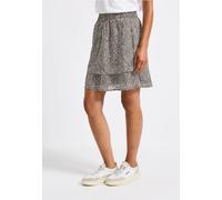 Street One Frauen Gemusterter Chiffon-Rock in Braun, Gr: 46