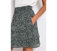 Street One Frauen Gemusterter Chiffon-Rock in Grün, Gr: 36