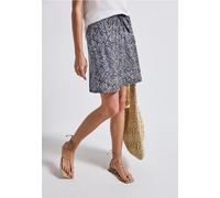 Street One Frauen Gemusterter Jogg Skirt in Blau, Gr: 42