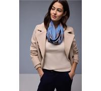 Street One Frauen Gemusterter Loop Schal in Blau, Gr: One size