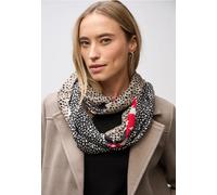 Street One Damen 5706552 Gemusterter Loop Schal, Black, Regular