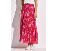 Street One Frauen Gemusterter Plissée-Rock in Rot, Gr: 36