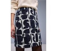 Street One Frauen Gemusterter Rock in Blau, Gr: 46