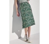 Street One Frauen Gemusterter Wickelrock in Multicolour|Grün, Gr: 34