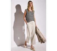 Street One Frauen Gemustertes Jersey-Top in Beige|Multicolour|Blau, Gr: 36