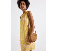 Street One Frauen Gemustertes Kleid in Gelb, Gr: 46