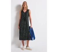 Midikleid STREET ONE, Damen, Gr. 46, EURO-Größen, grün (mid grün), Stoff, 100% Viskose, bedruckt, normal wadenlang, V-Ausschnitt, abgesteppt, Kleider, mit Print (93022046-46) mid grün