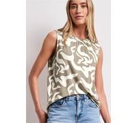 Street One Frauen Gemustertes Top in Beige, Gr: 36