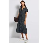 Street One Frauen Gemustertes Tunika-Kleid in Blau, Gr: 36