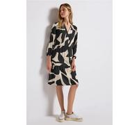 Street One Frauen Gemustertes Tunika-Kleid in Grau, Gr: 44