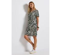 STREET ONE Damen A144563 Gemustertes Tunika-Kleid, Pine Grove Green, 42