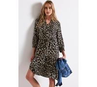 Street One Frauen Gemustertes Tunika-Kleid in Schwarz, Gr: 40