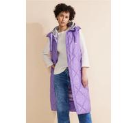Street One Frauen Gesteppte Long Weste in Lila, Gr: 34