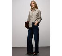 Street One Frauen Gestreifte Business Bluse in Braun, Gr: 34