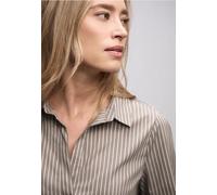 Street One Frauen Gestreifte Business Bluse in Braun, Gr: 38