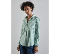 Street One Frauen Gestreifte Business-Bluse in Grün, Gr: 34