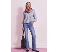 Street One - Gestreifte Hemdbluse blau - Gr. - 38