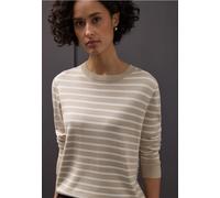 Street One Damen Gestreifter Pullover Beige Größe 36