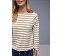 Street One Frauen Gestreiftes Shirt in Beige, Gr: 38
