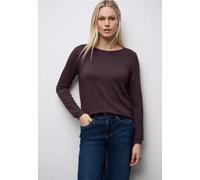 Street One Frauen Glitzer Strick-Look Shirt in Rot, Gr: 44
