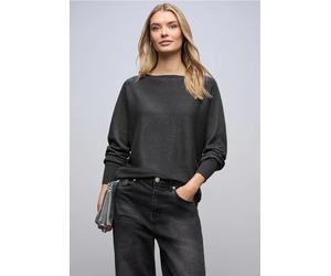 Street One Frauen Glitzernder Dolman Pullover in Grau, Gr: 40