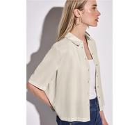 Street One Frauen Hemdbluse im Washed-Look in Beige, Gr: 46