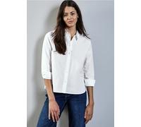 Street One Frauen Hemdbluse in Unifarbe in Weiß, Gr: 46