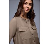 Street One Frauen Hemdbluse mit Taschen in Braun, Gr: 42