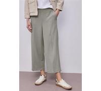Street One Frauen High Waist Wide Leg Hose im Casual Fit in Grün, Gr: 32