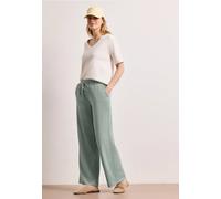 Stoffhose STREET ONE, Damen, Gr. 36, Länge 30, schwarz mint grün, Stoff, 59% Polyester, 40% Viskose, 1% Elasthan, unifarben, comfort fit lang, Hosen Stoffhose, High Waist (37915268-36) schwarz mint gr